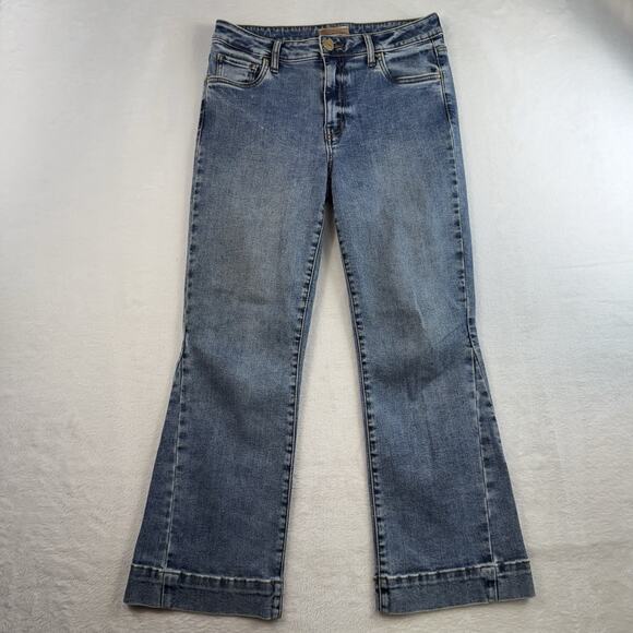 Kut From the Kloth Sz 4 Denim Jeans Kelsey High Rise Ankle Flare Wide Hem - Picture 3 of 16